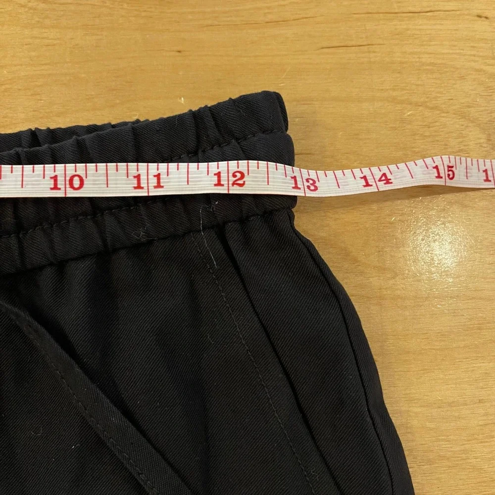 ZARA Black Cargo Pants Drawstring Waist Pockets Jogger Style Women's‎ Small